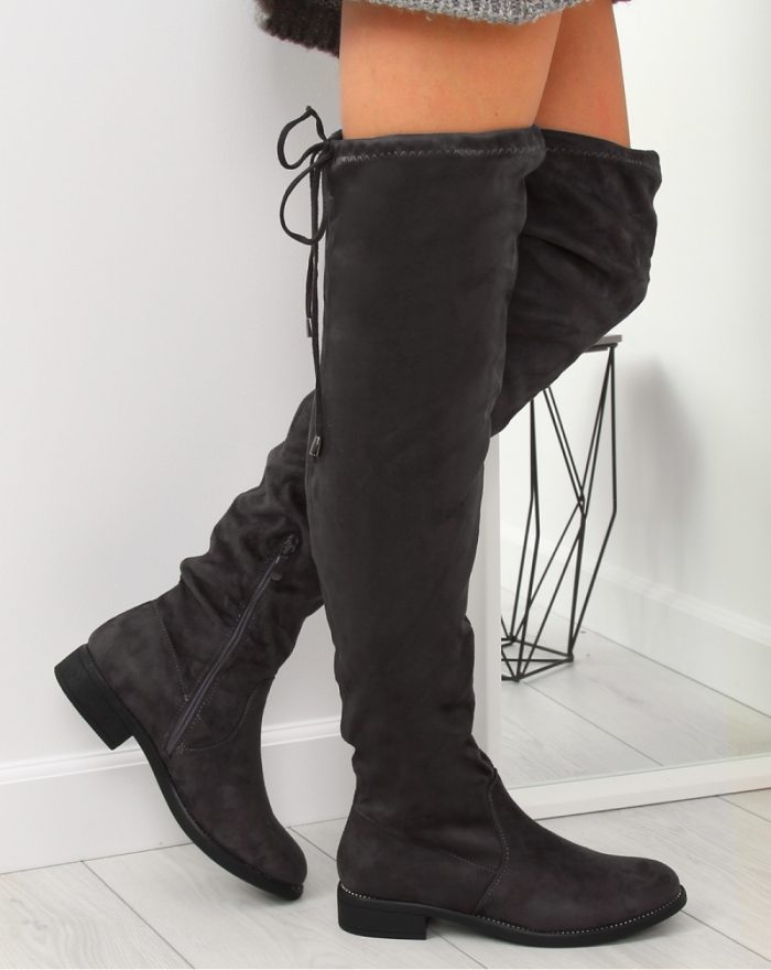 Cizme muschetar culoarea gri 126339