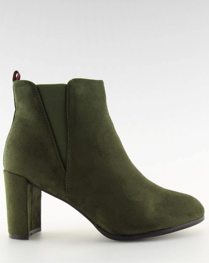 Botine cu toc culoarea verde 126360