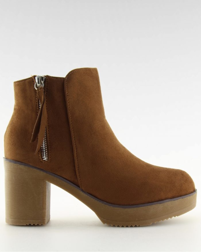 Botine cu toc culoarea maro 126362
