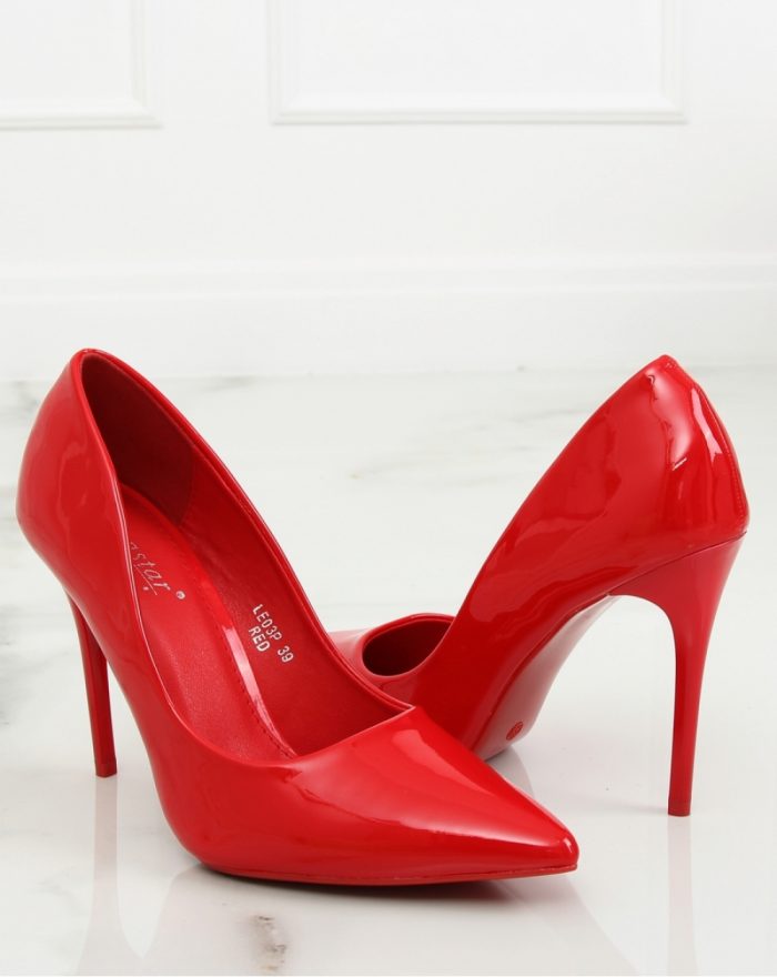 Pantofi cu toc subţire (stiletto) culoarea roşu 128162