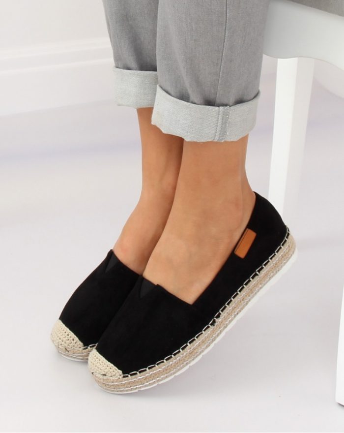 Espadrile culoarea negru 128373