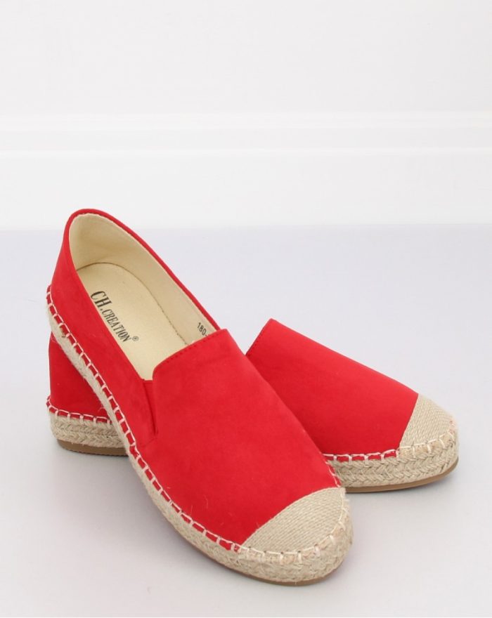 Espadrile culoarea roşu 128434