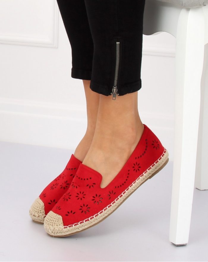 Espadrile culoarea roşu 128450