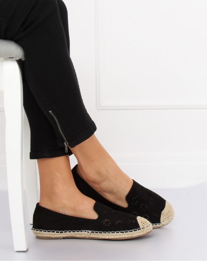 Espadrile culoarea negru 128451