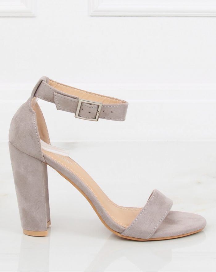 Sandale cu toc culoarea gri 129099