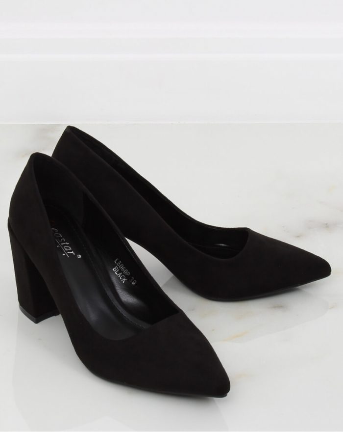 Pantofi dcu toc gros culoarea negru 130350