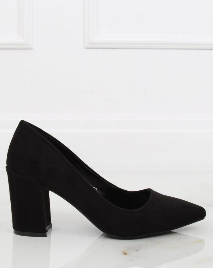 Pantofi dcu toc gros culoarea negru 130350
