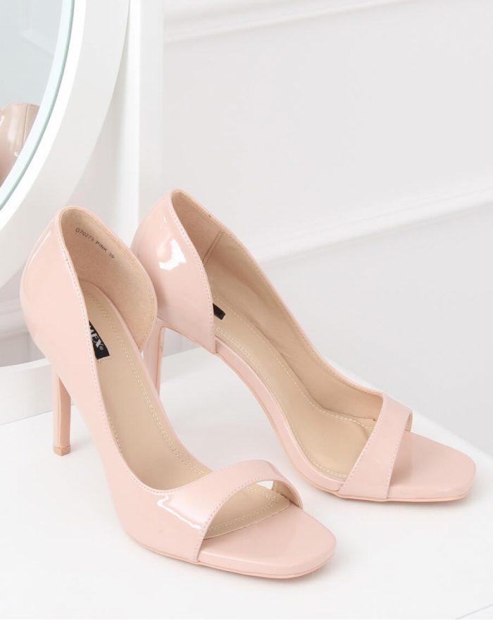 Pantofi cu toc subţire (stiletto) culoarea roz 130357
