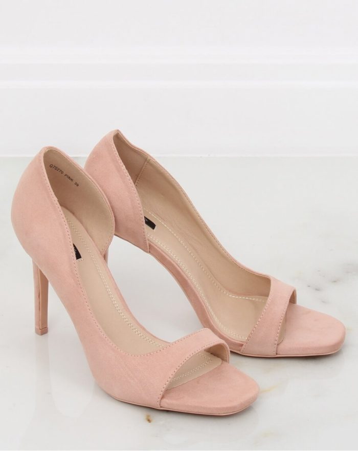 Pantofi cu toc subţire (stiletto) culoarea roz 130366