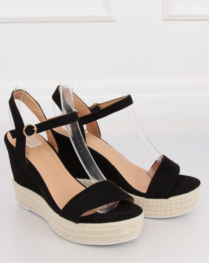 Sandale cu toc culoarea negru 131060