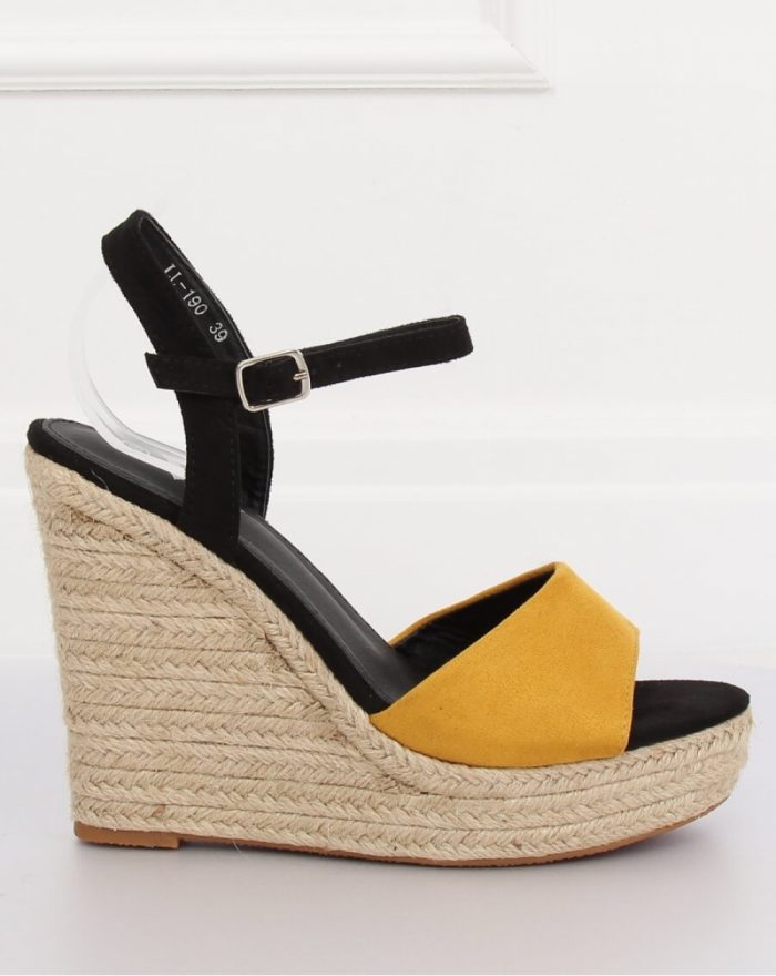 Sandale cu toc culoarea galben 131357