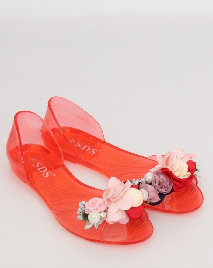 Pantofi de silicon /plastic culoarea roşu 131364