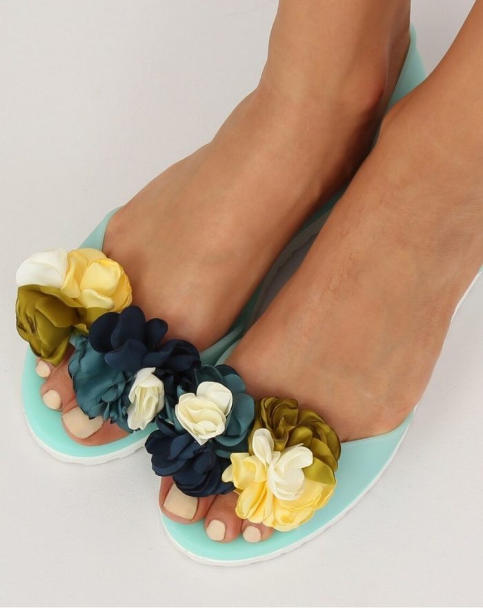 Pantofi de silicon /plastic culoarea verde 132400