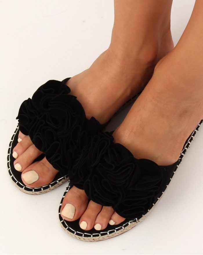 Şlapi culoarea negru 132407