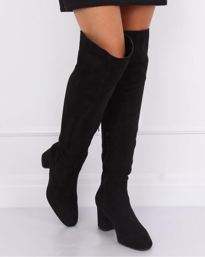 Cizme lungiculoarea negru 134762