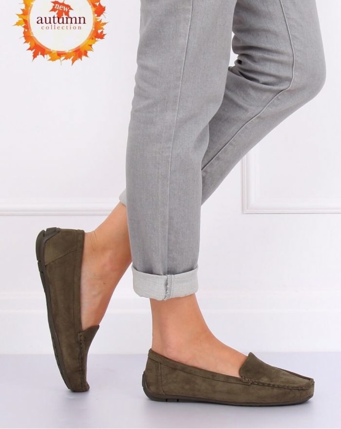 Mocasini culoarea verde 134829