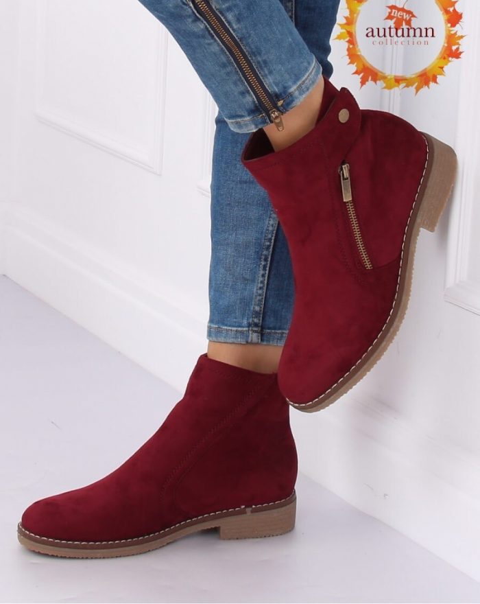 Botine culoarea roşu 135541