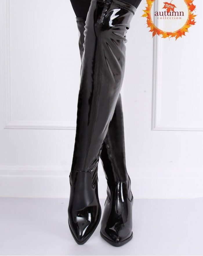 Cizme muschetar culoarea negru 136637