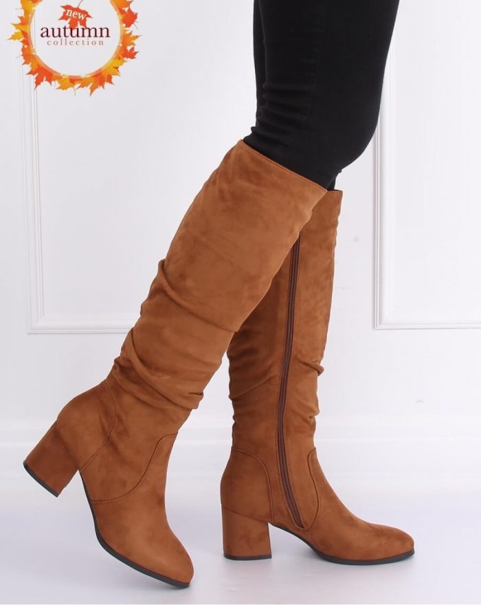 Cizme cu toc culoarea maro 136954
