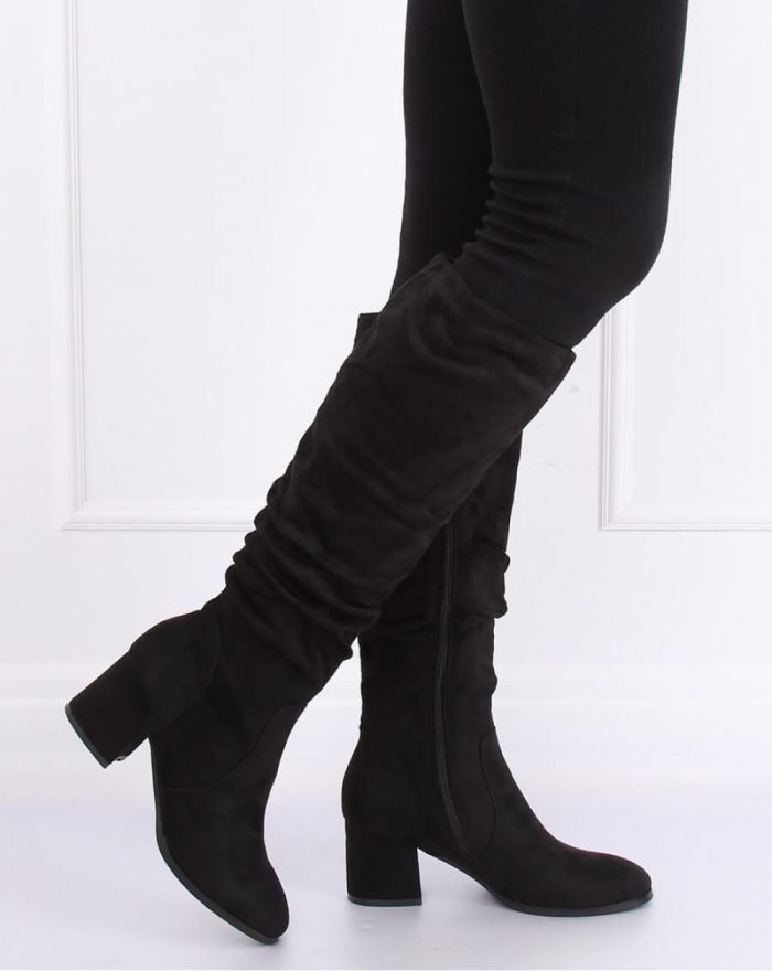 Cizme cu toc culoarea negru 136955