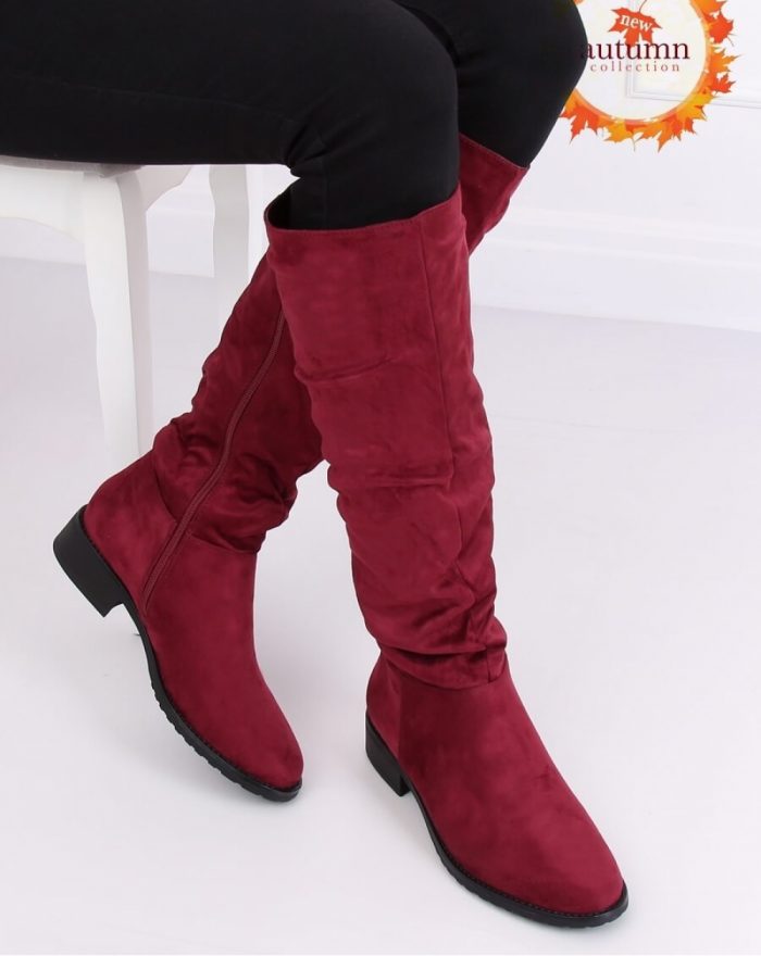 Cizme echitaţie culoarea roşu 137302