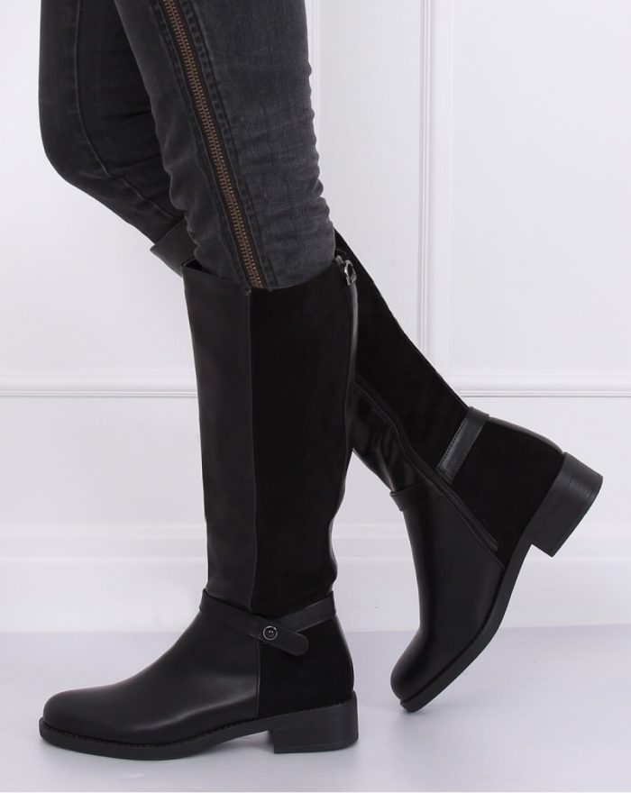 Cizme echitaţie culoarea negru 137445