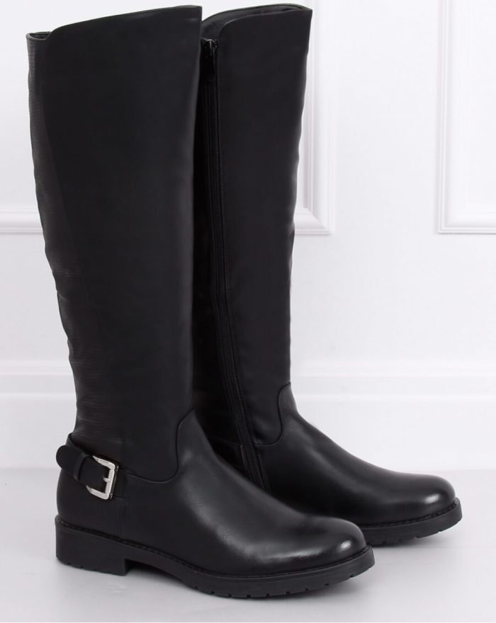 Cizme echitaţie culoarea negru 137453