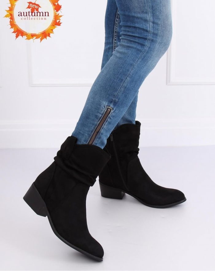 ~Botki na obcasie culoarea negru 137785