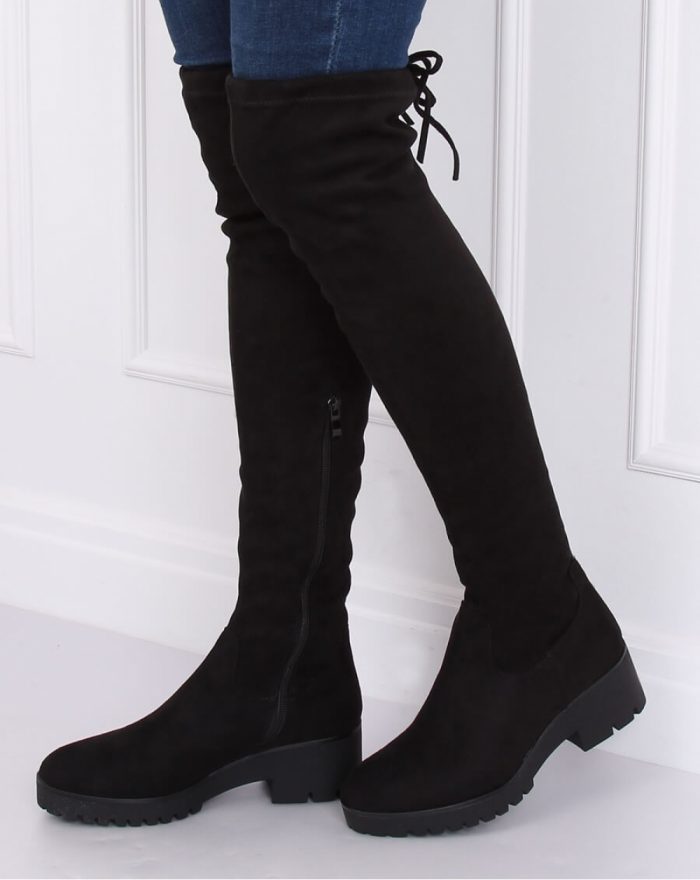 Cizme muschetar culoarea negru 140295