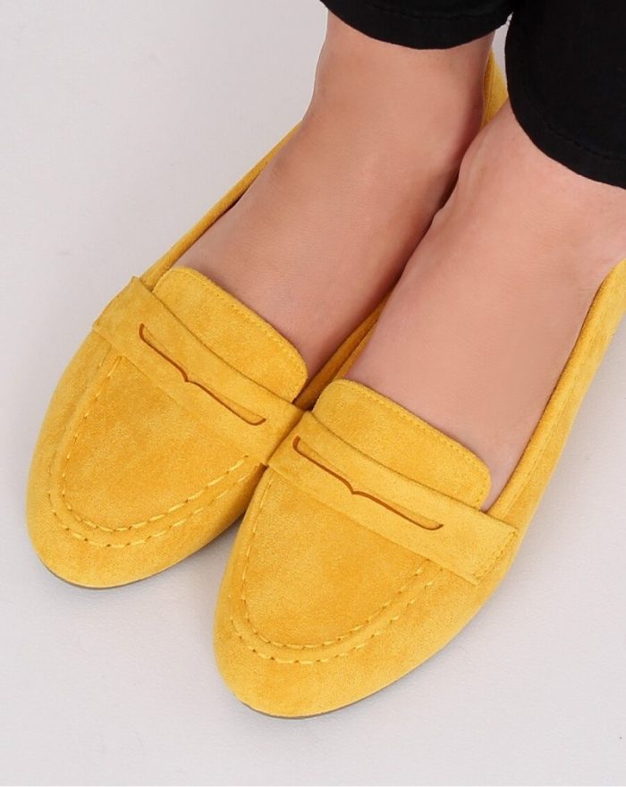 Mocasini culoarea galben 140406