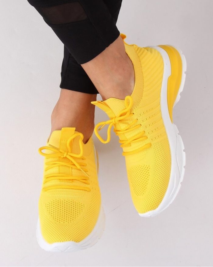Pantofi de sport culoarea galben 142450